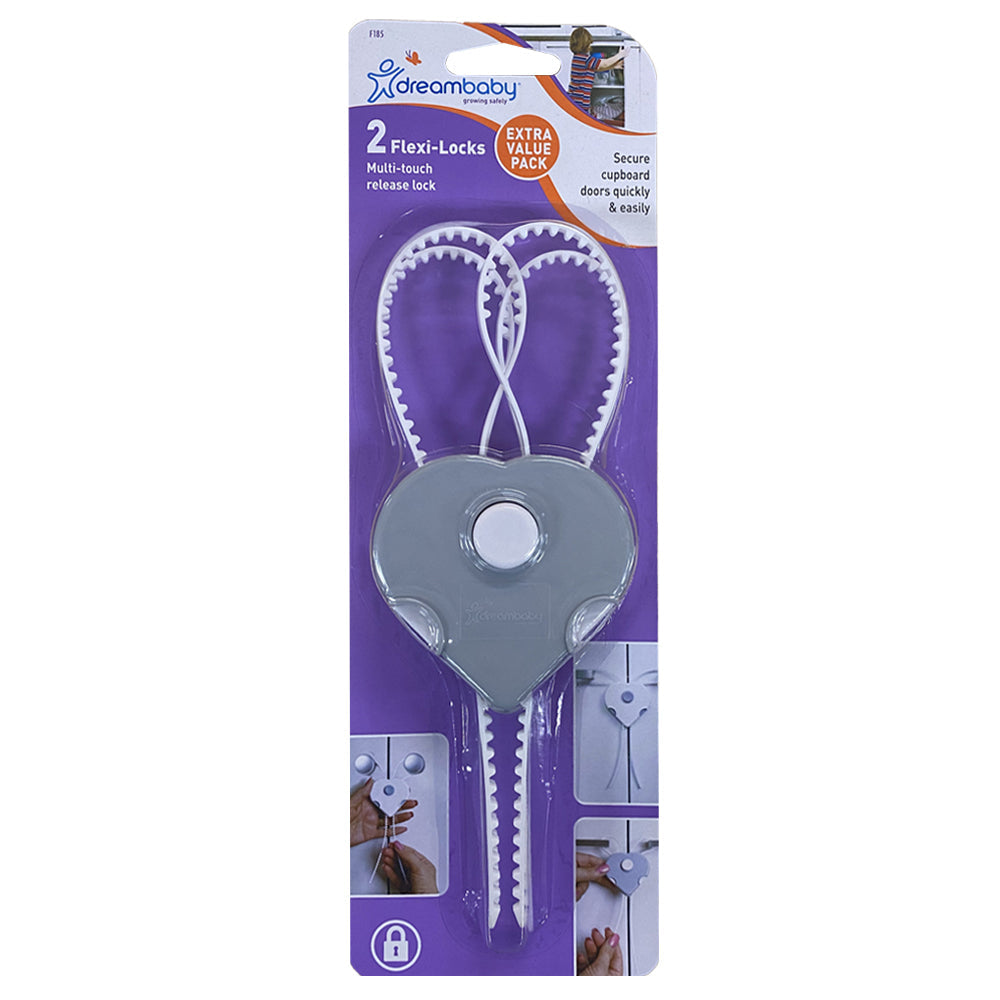 Dreambaby 20cm Safety Flexi-Locks D-Shaped Cabinet/Cupboard Handles Assorted (4 Pack) — image 2