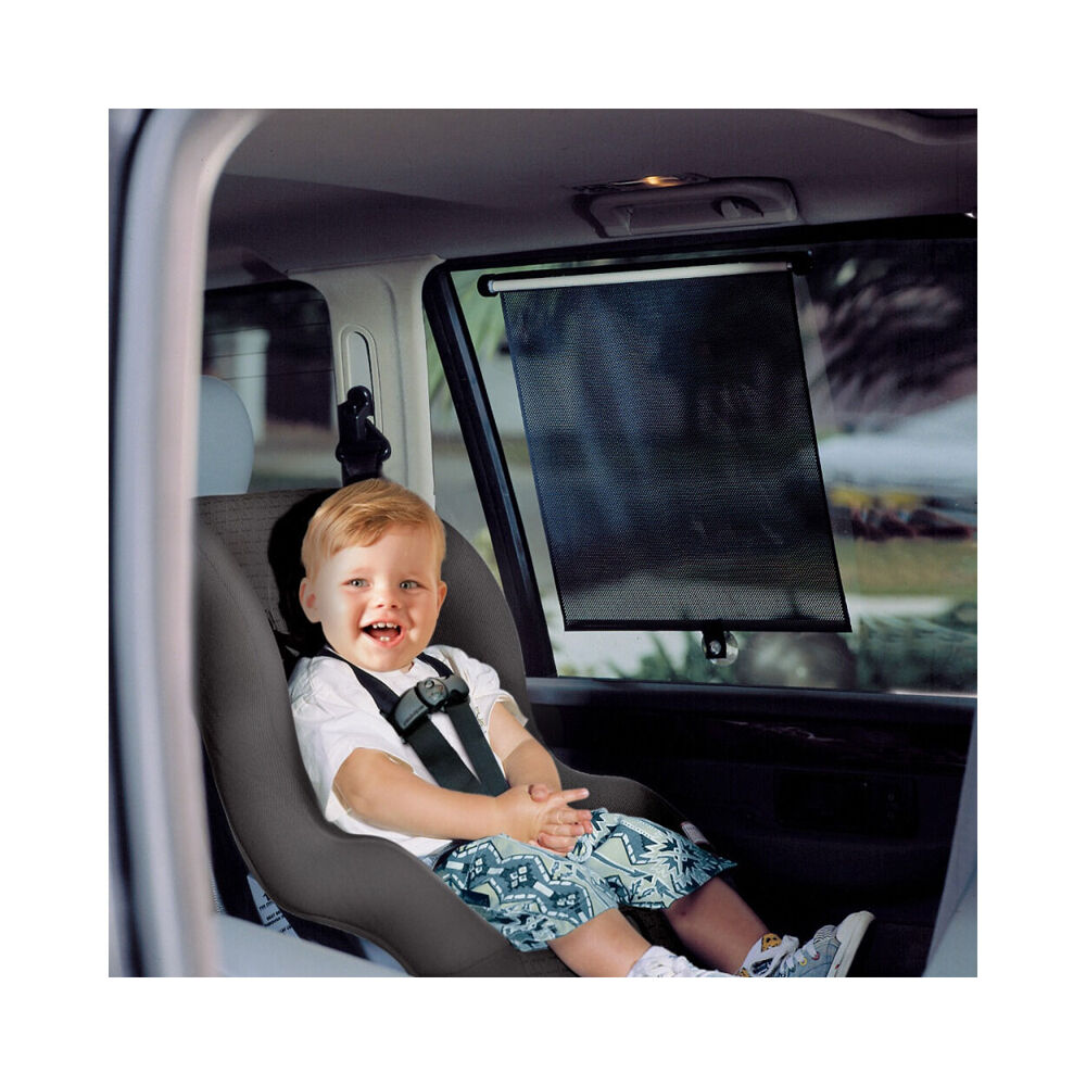 Dreambaby Adjustable Car Window Shade Rollup Kids/Child Sun Protection White — image 2