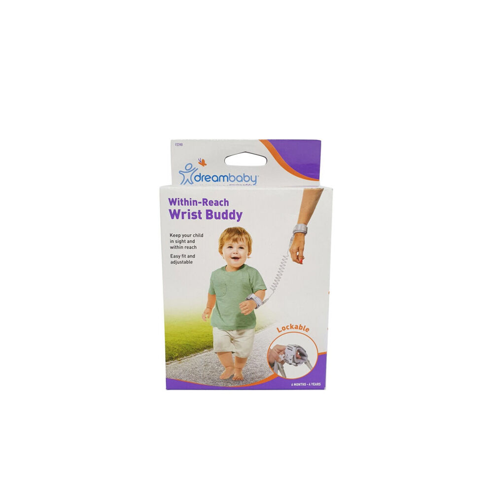 Dreambaby Within Reach Wrist Buddy Kids/Toddler Outdoor Walking Harness — Grey