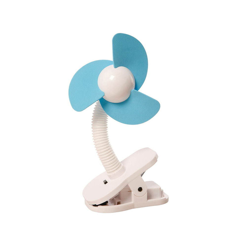 Dreambaby Stroller Foam Travel Cooling Pushchair/Pram Fan Clip-On Portable Blue