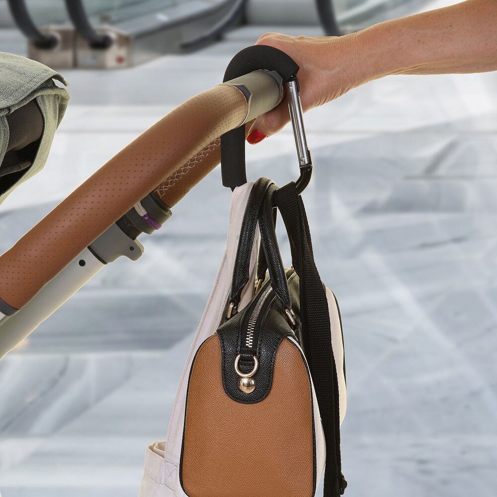 Dreambaby Carry Clip Hook Carabiner For Stroller/Pram Shopping Trolley Black (2 Pack) — image 5