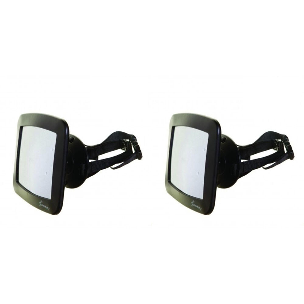 Dreambaby Adjustable Backseat Mirror Safety View Car Accessory 24x20cm Black (2 Pack)