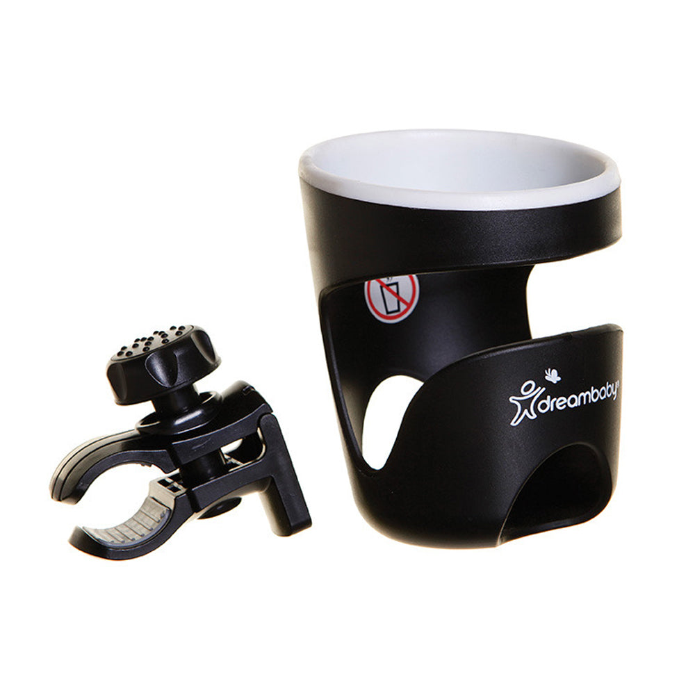 Dreambaby Bottle/Sippy Cup Holder w/ Clamp For Stroller/Pram Black/White (2 Pack) — image 4