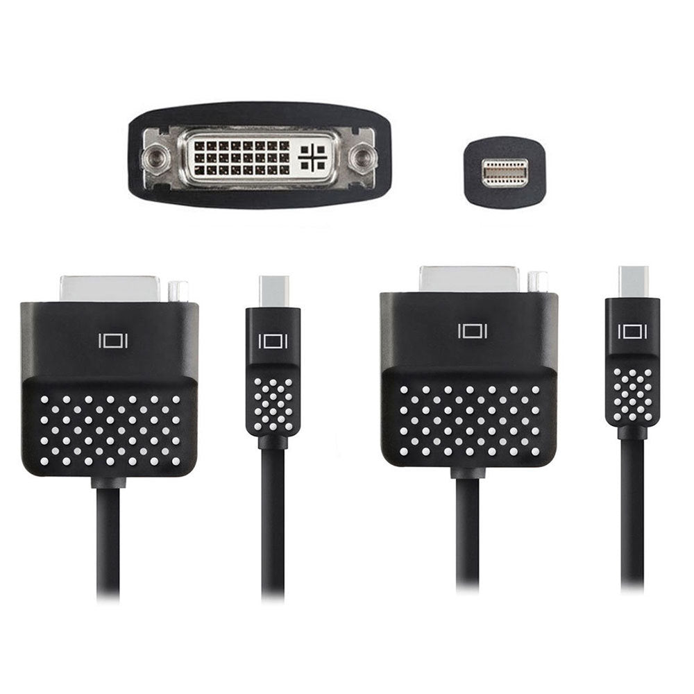 Belkin Mini Display Port to DVI Adapter Apple MacBook Air Surface Pro Cable (2 Pack)