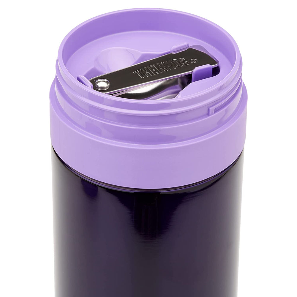 Thermos 470ml Funtainer Vacuum Insulated Food Jar w/Spoon Purple Stainless Steel — image 2
