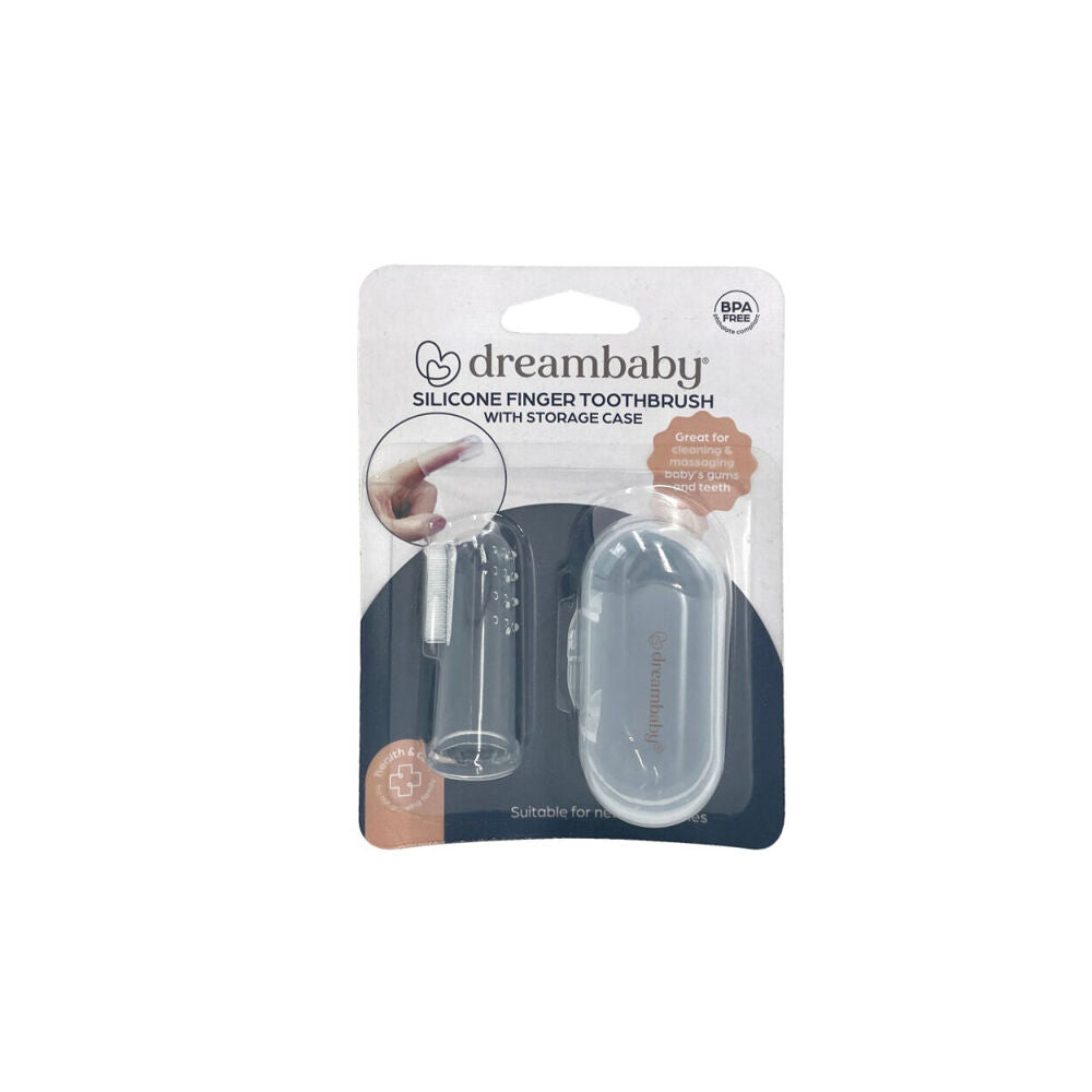 Dreambaby Silicone Finger Toothbrush Baby Teeth/Tongue Cleaner 10x14cm Clear