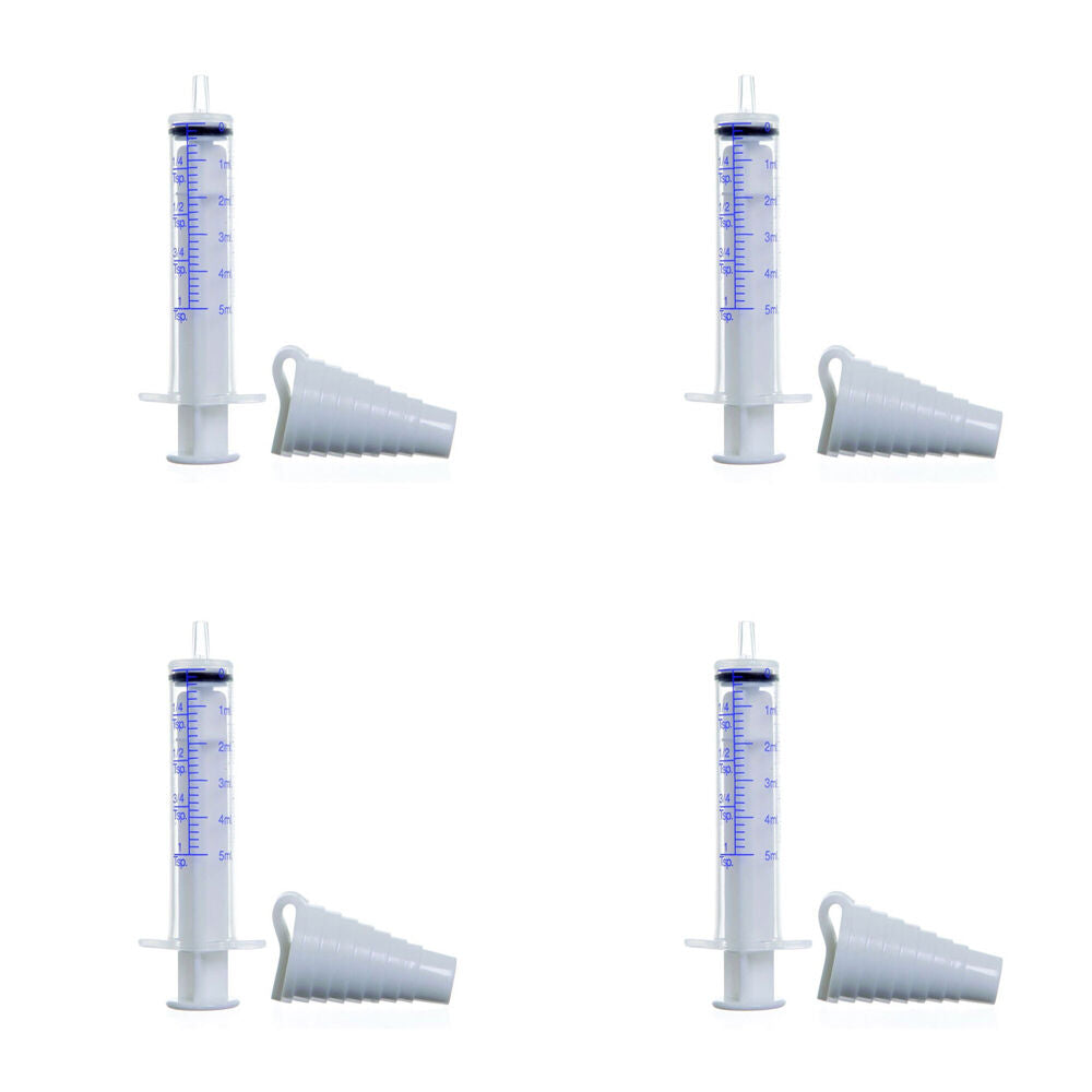 Dreambaby Medical Syringe Kids/Children Medicine Dispenser w/ Adapter White (4 Pack)