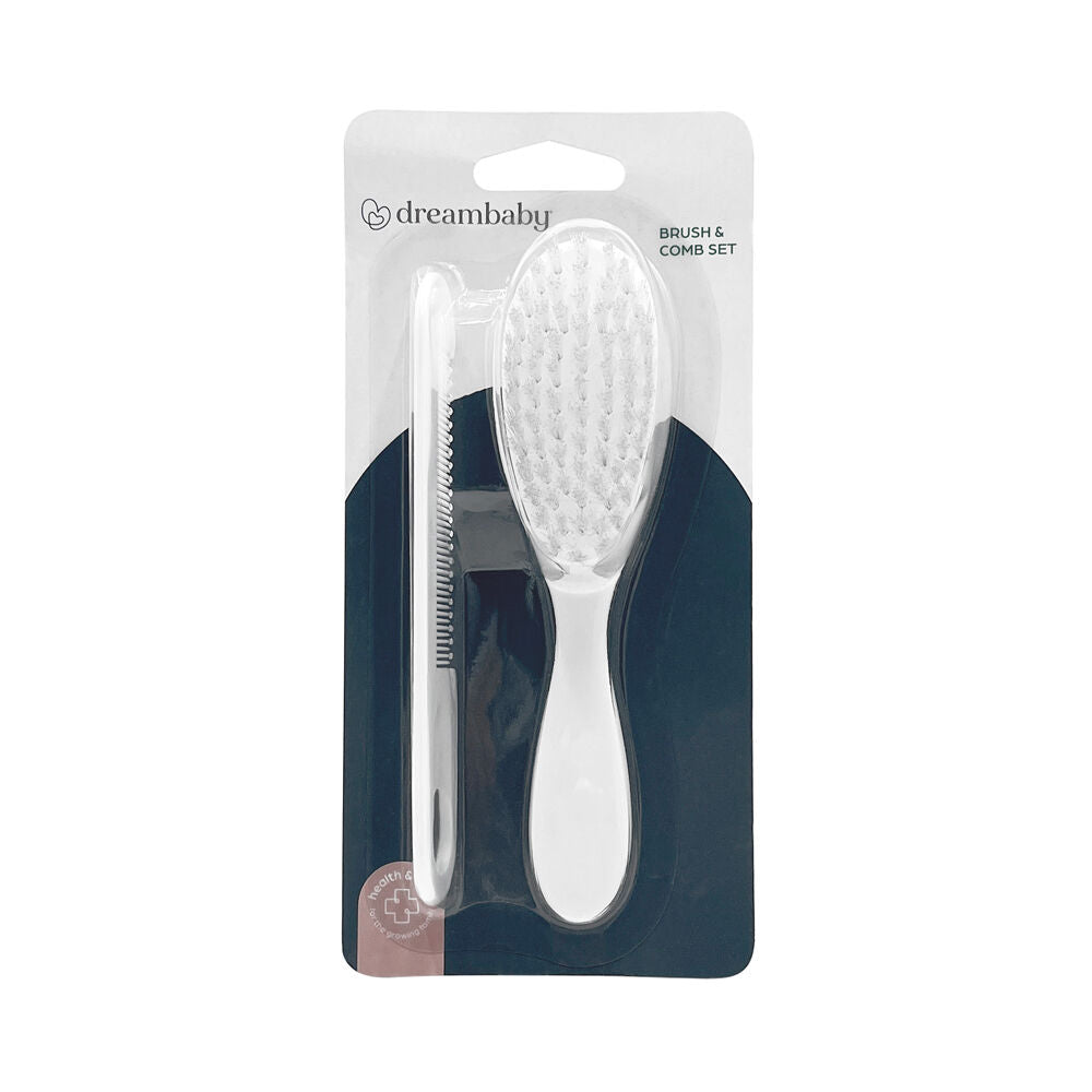 Dreambaby Baby/Toddler Brush & Comb Grooming Set Portable/Soft/Gentle White (2 Pieces) — image 2