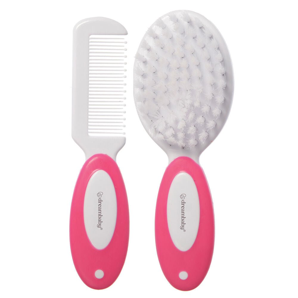 Dreambaby Deluxe Brush & Comb Set Kids/Baby Toddler Hair Grooming Kit — Pink