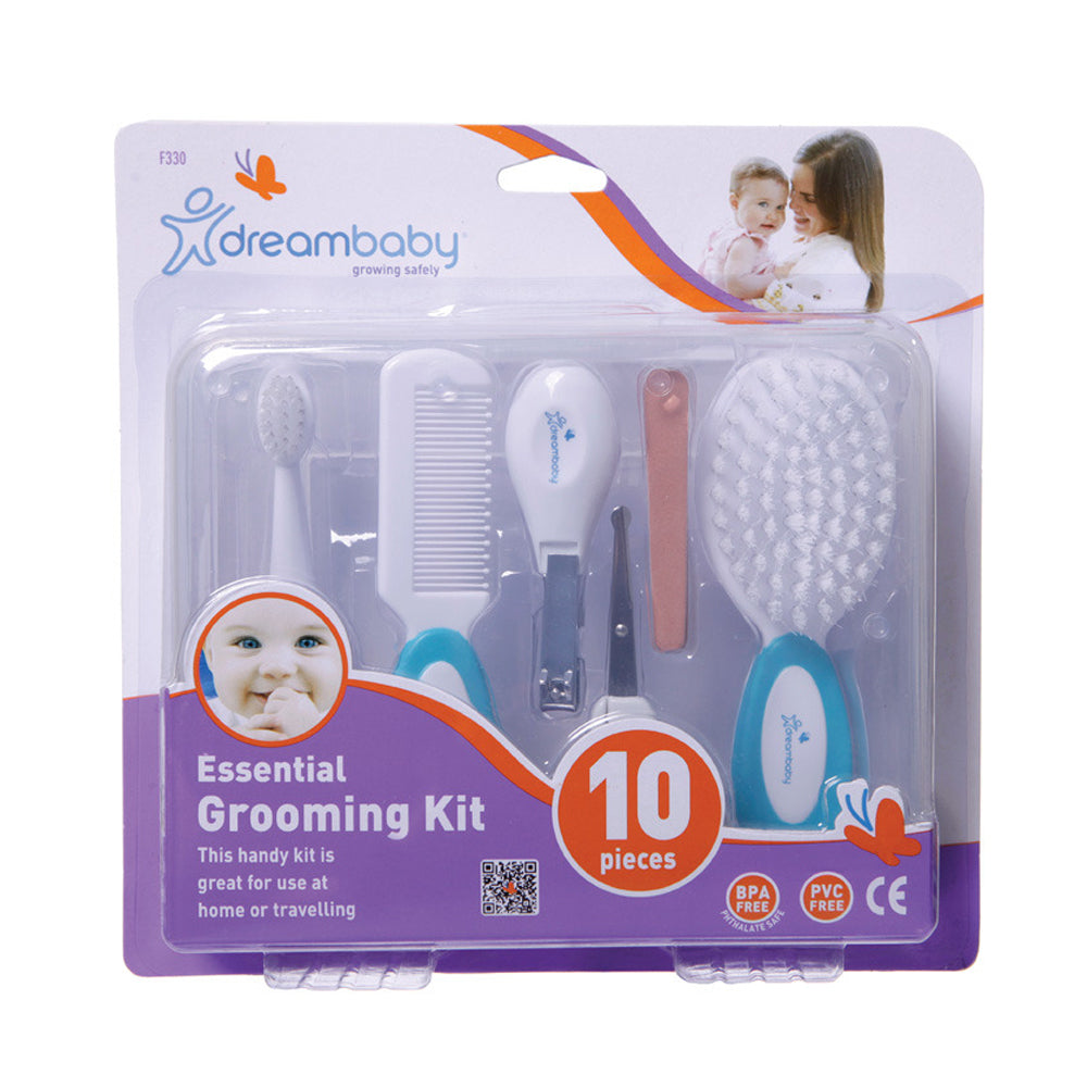 Dreambaby Baby Essential Grooming Kit Toothbrush/Hair Brush/Comb Aqua 0m+ (10 Pieces) — image 3