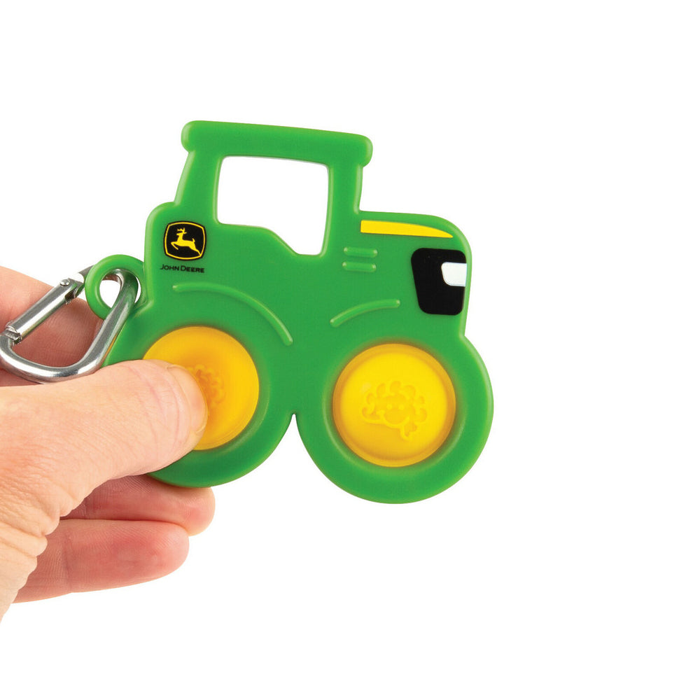 John Deere Simpl Dimpl Tractor Hanging Key Chain Kids Silicone Toy 9cm 3y+ — image 2