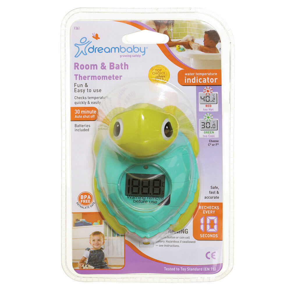 Dreambaby Room & Bath 10cm Thermometer Turtle Water Temperature Baby 6m+ Fun Toy — image 3