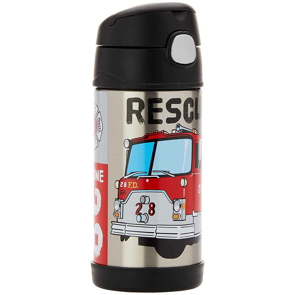 Thermos 355ml Funtainer Vacuum Insulated Drink Bottle Firetruck SS (2 Pack) — image 2