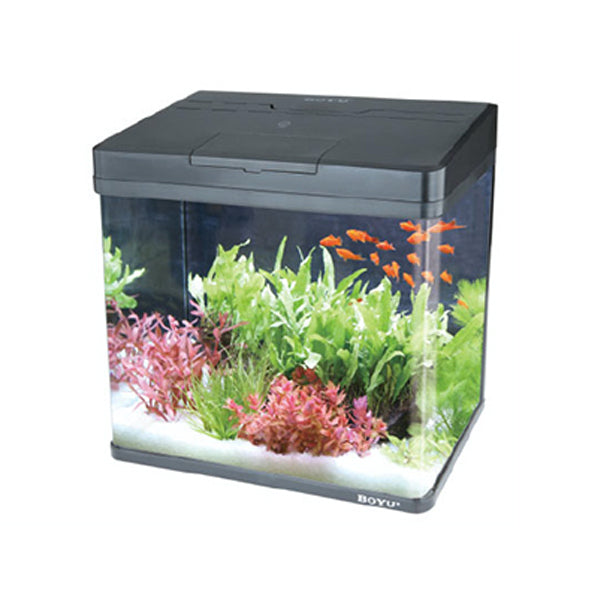 Boyu MS-320 All In One Curved Plastic Aquarium Fish Tank Filter/LED 21L Black — image 2