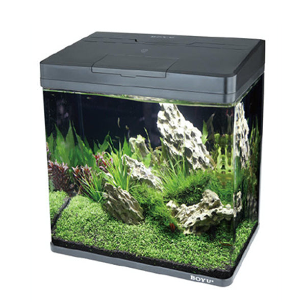 Boyu MS-420 All In One Curved Plastic Aquarium Fish Tank Filter/LED 34L Black — image 2