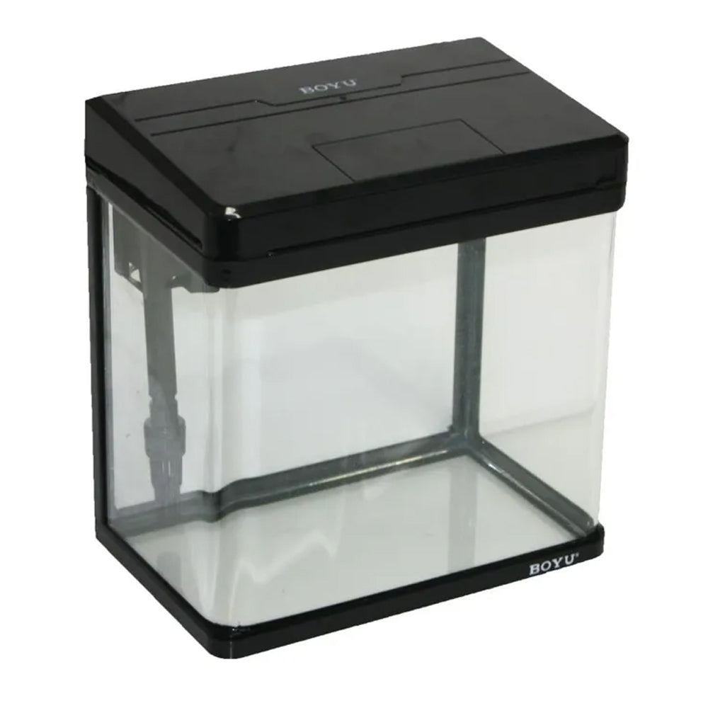 Boyu MS-220 All In One Curved Plastic Aquarium Fish Tank Filter/LED 8L Black — image 2
