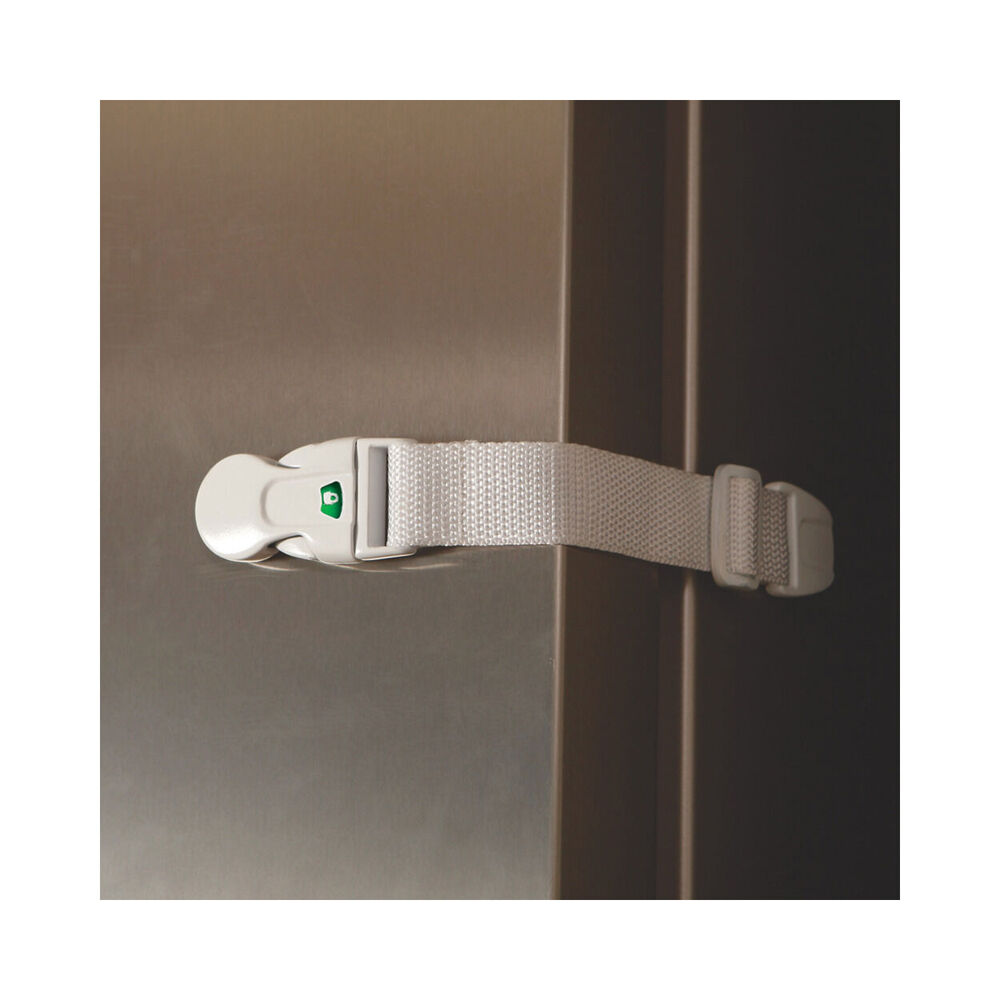 Dreambaby Ezy Check Strap Latch Child/Toddler Cabinet Safety Lock 25cm White (3 Pack) — image 5