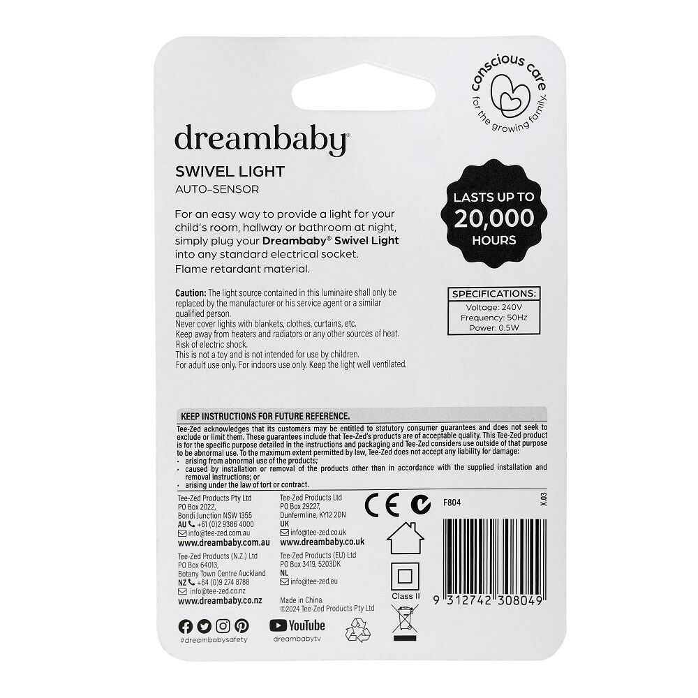 Dreambaby Electric 360° Swivel Auto Baby LED Sensor Adapter Night Light 7cm (2 Pack) — image 6