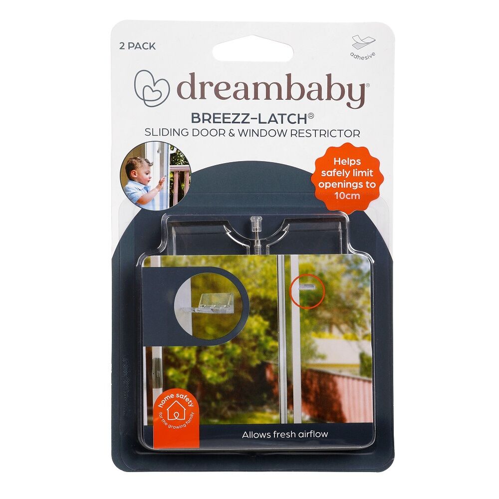 Dreambaby Baby Safety Breezz-Latch Sliding Door & Window Locks (2 Pieces)