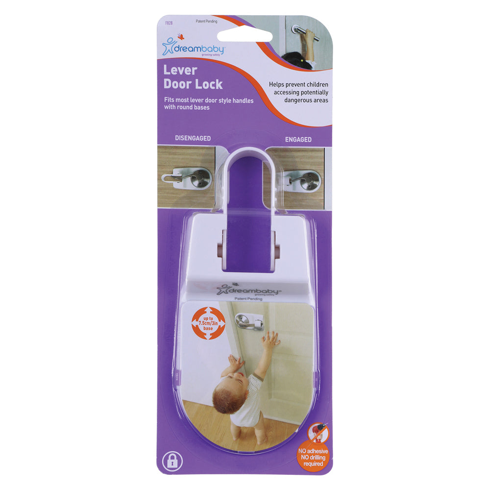 Dreambaby Lever Round Base Door Handle Baby/Children Safety Lock Accessory 29cm
