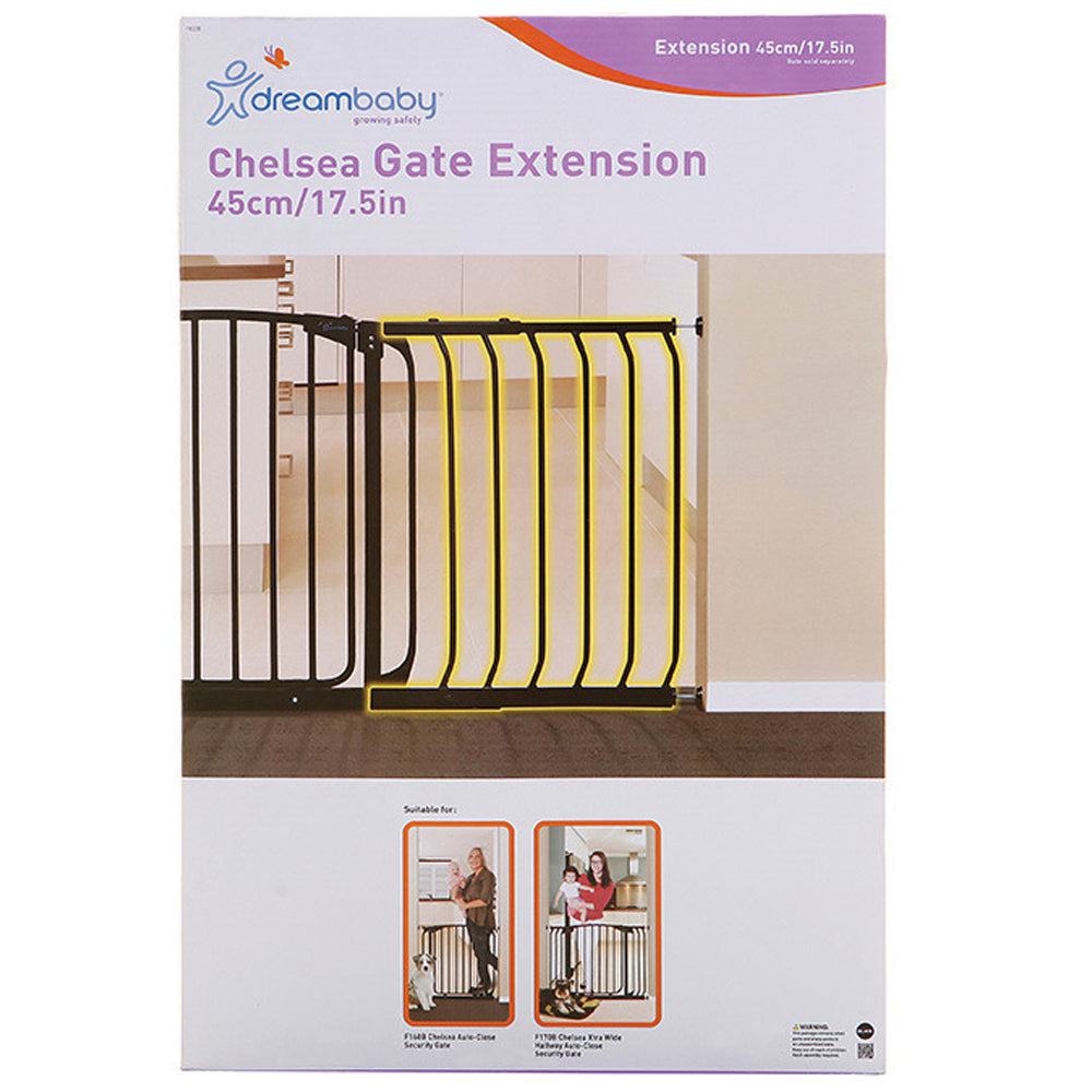 Dreambaby 45cm Chelsea Extension For Baby/Kids Safety Gate Protection Black — image 2