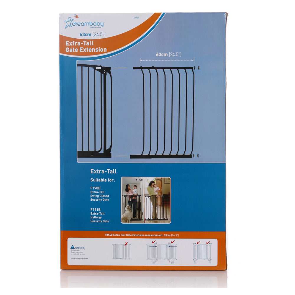 Dreambaby 63cm Chelsea Xtra-Tall Extension For Baby Safety Gate/Barrier Black — image 2