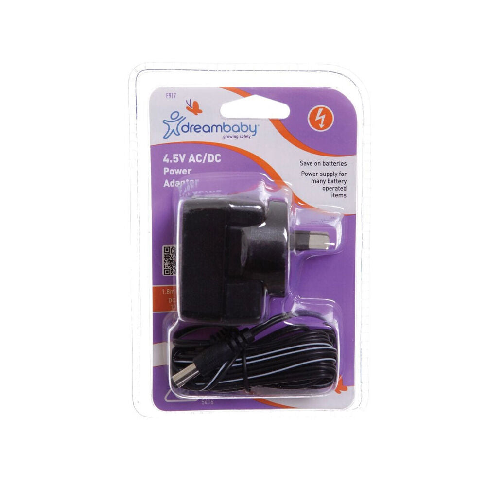 Dreambaby 4.5 V AC/DC Plug-in Power Adapter Replacement Power Supply Black