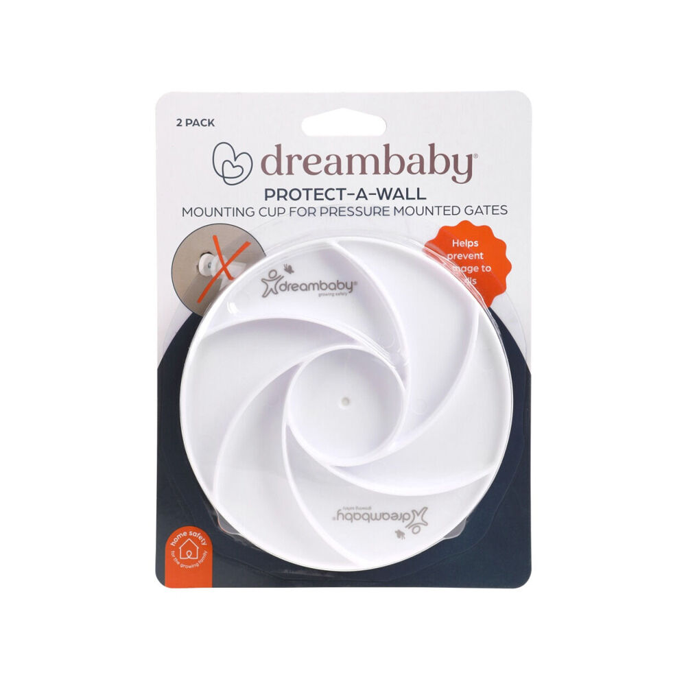 Dreambaby 2pc Dreambaby Protect a Wall Protector Mounting Cup - White (2 Pack) — image 3