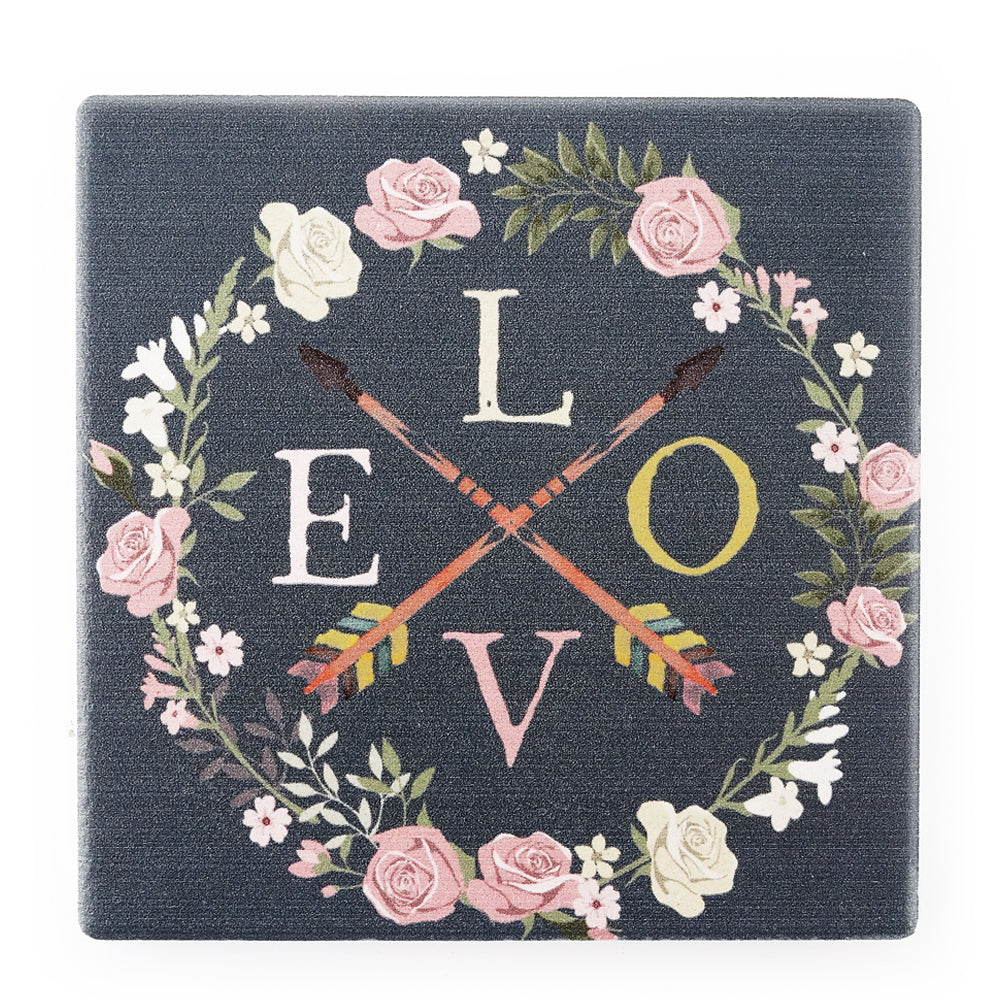 Thirstystone Love Stone 11cm Dolomite Stone/Cork Drinks/Cups Coasters Set (4 Pieces) — image 2