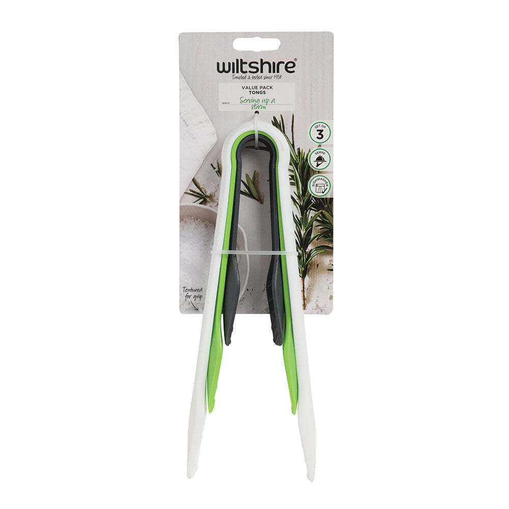 Wiltshire Kitchen Cookware/Serveware Textured Gripped Tongs Utensils (3 Pieces) — image 3