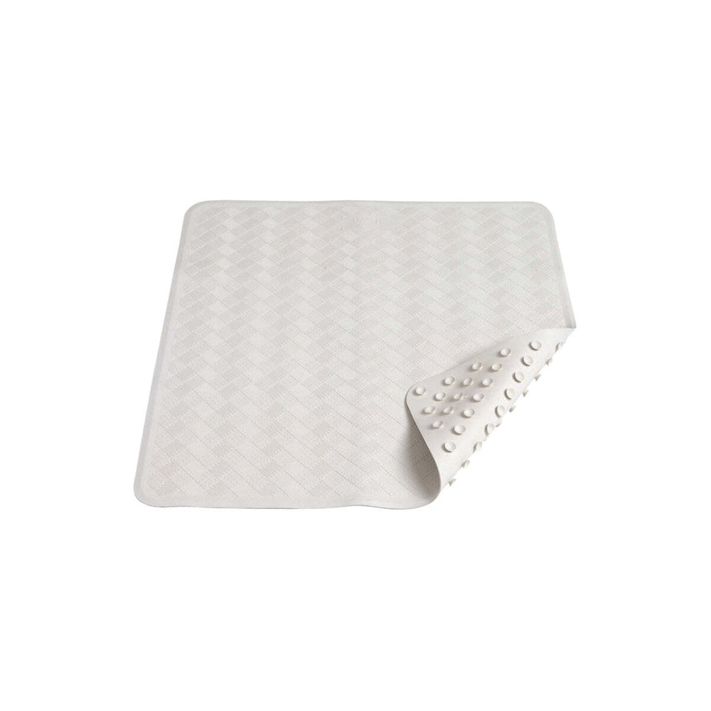 Immerse Bathroom Large 530mm Square Slip Resistant Shower Mat Rubber White (2 Pack) — image 2