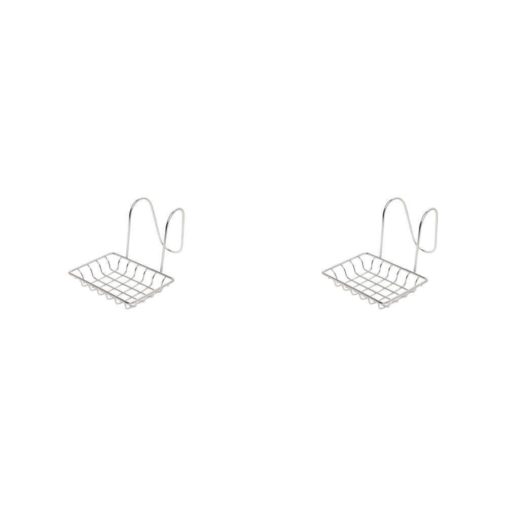 Immerse Bathroom Soap Caddy Over Tub Hanging Tray Organiser Stainless Steel (2 Pack)