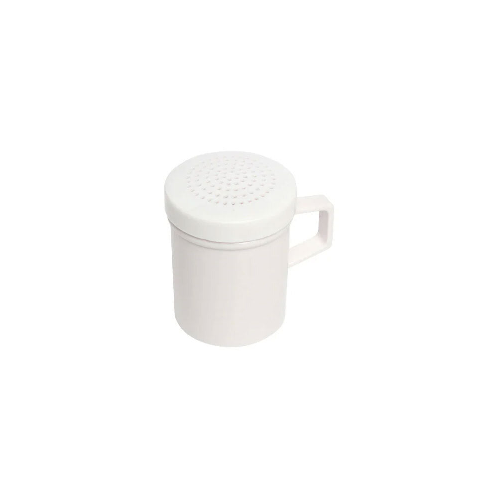 Eterna Plastic Condiment/Spices Kitchen Shaker Container w/Handle Round White