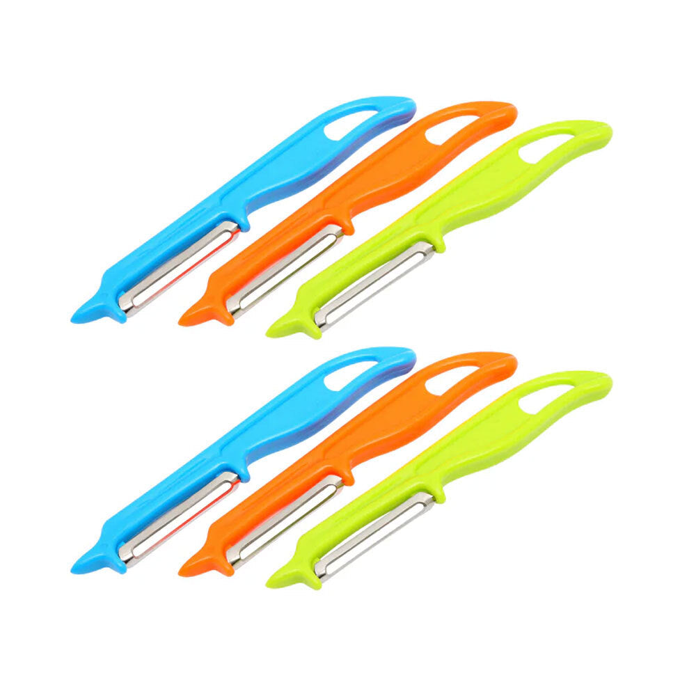 Eterna 3pc Eterna Plastic Vegetable Swivel Peeler w/ Stainless Steel Blade Assorted (3 Pack)
