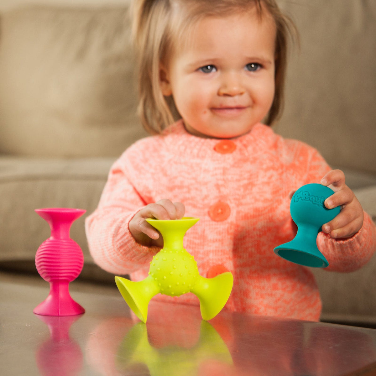Fat Brain Toy Co. Fat Brain Toy Co PipSquigz for Baby/Infant 6m+ Silicone Toys Suction Cups (3 Pieces) — image 8
