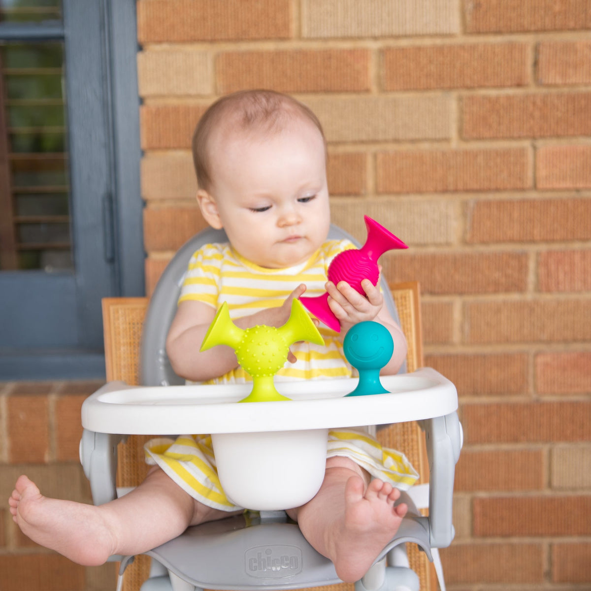 Fat Brain Toy Co. Fat Brain Toy Co PipSquigz for Baby/Infant 6m+ Silicone Toys Suction Cups (3 Pieces) — image 9