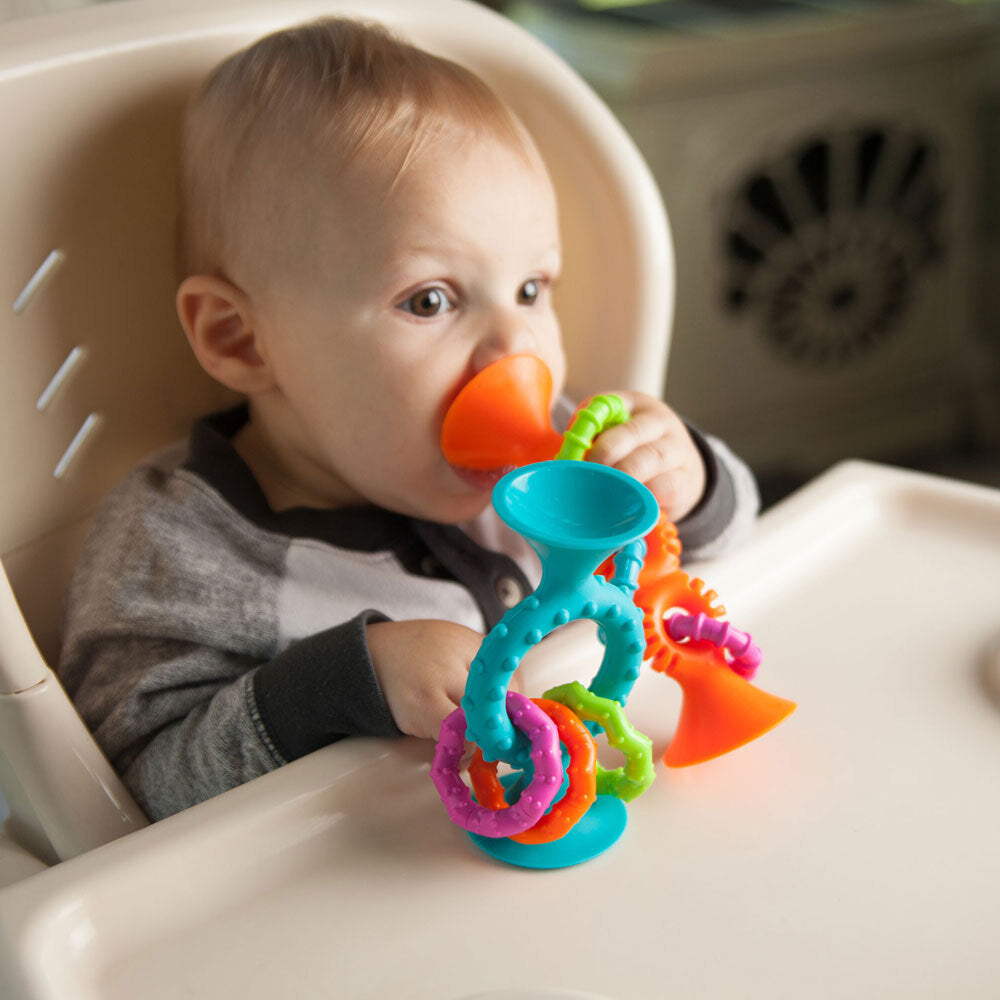 Fat Brain Toy Co. Fat Brain Toys 15cm PipSquigz Loops Sensory Silicone Toy 6m+ Baby/Child Orange — image 8