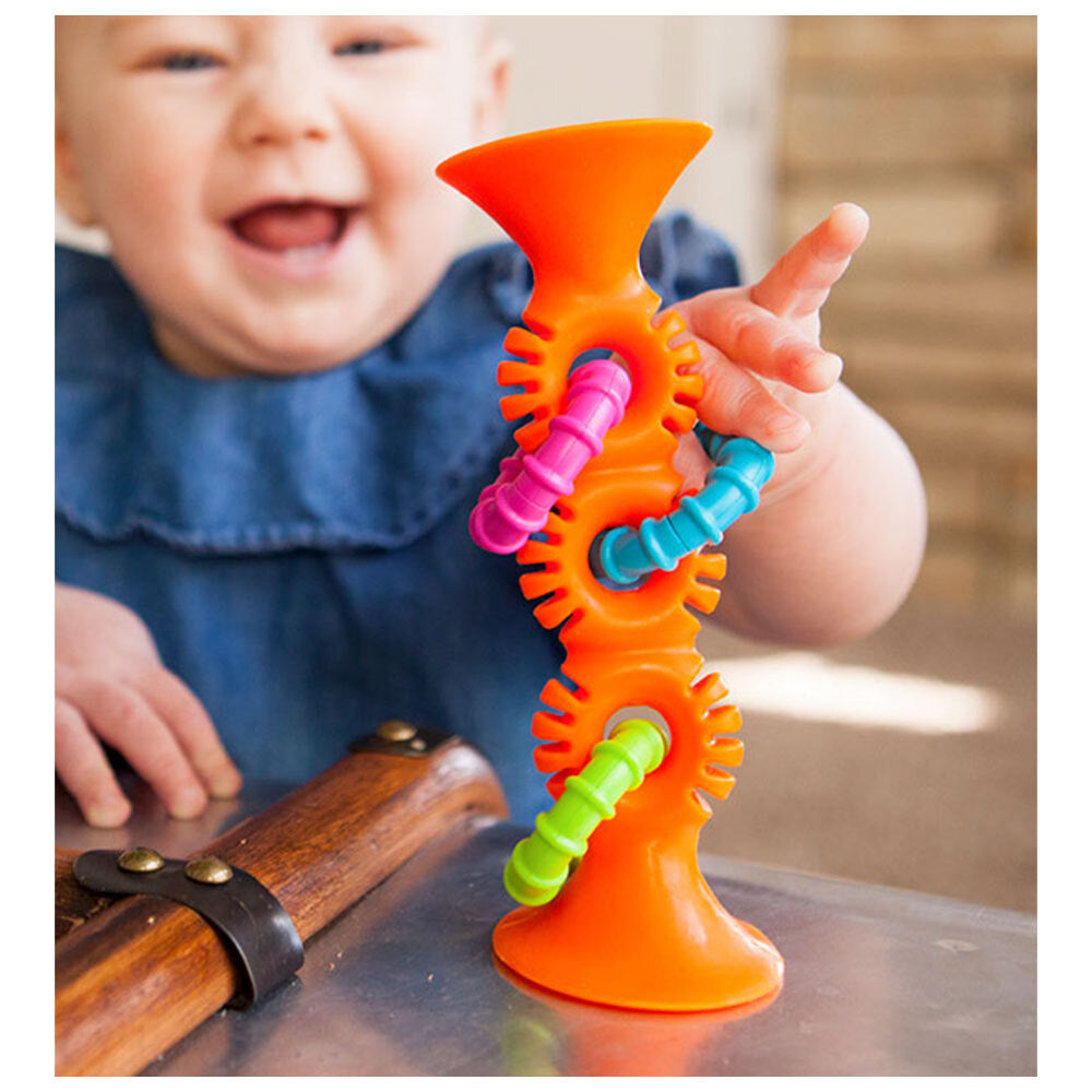 Fat Brain Toy Co. Fat Brain Toy Co PipSquigz Loops Teething Ring Toy Teal Kids/Baby/Toddler 6m+ — image 4