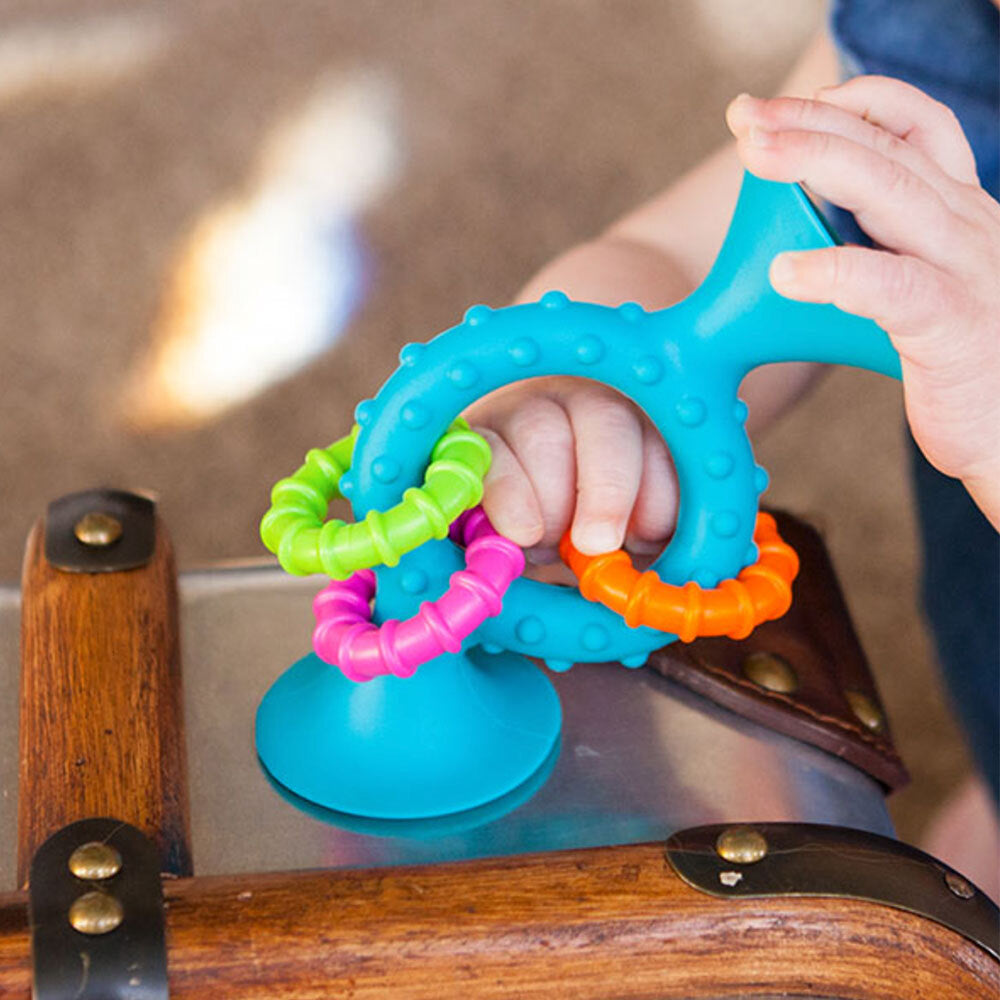 Fat Brain Toy Co. Fat Brain Toy Co PipSquigz Loops Teething Ring Toy Teal Kids/Baby/Toddler 6m+ — image 3