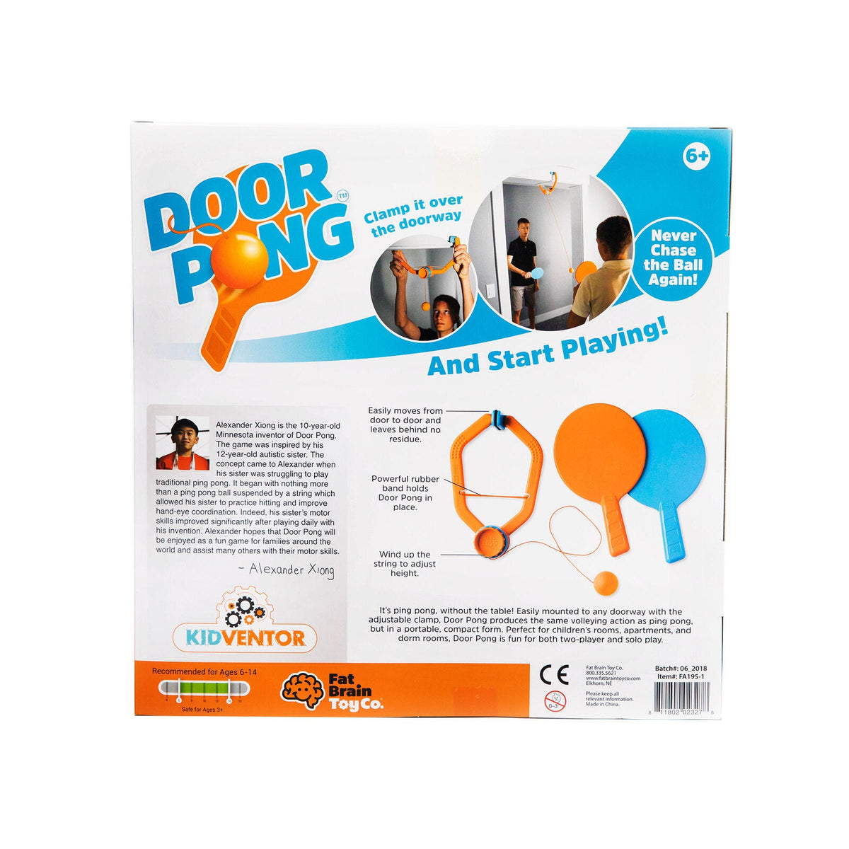Fat Brain Toy Co. Door Ping Pong Sports Game Play Fun Toy for Kids/Children 6y+ — image 5