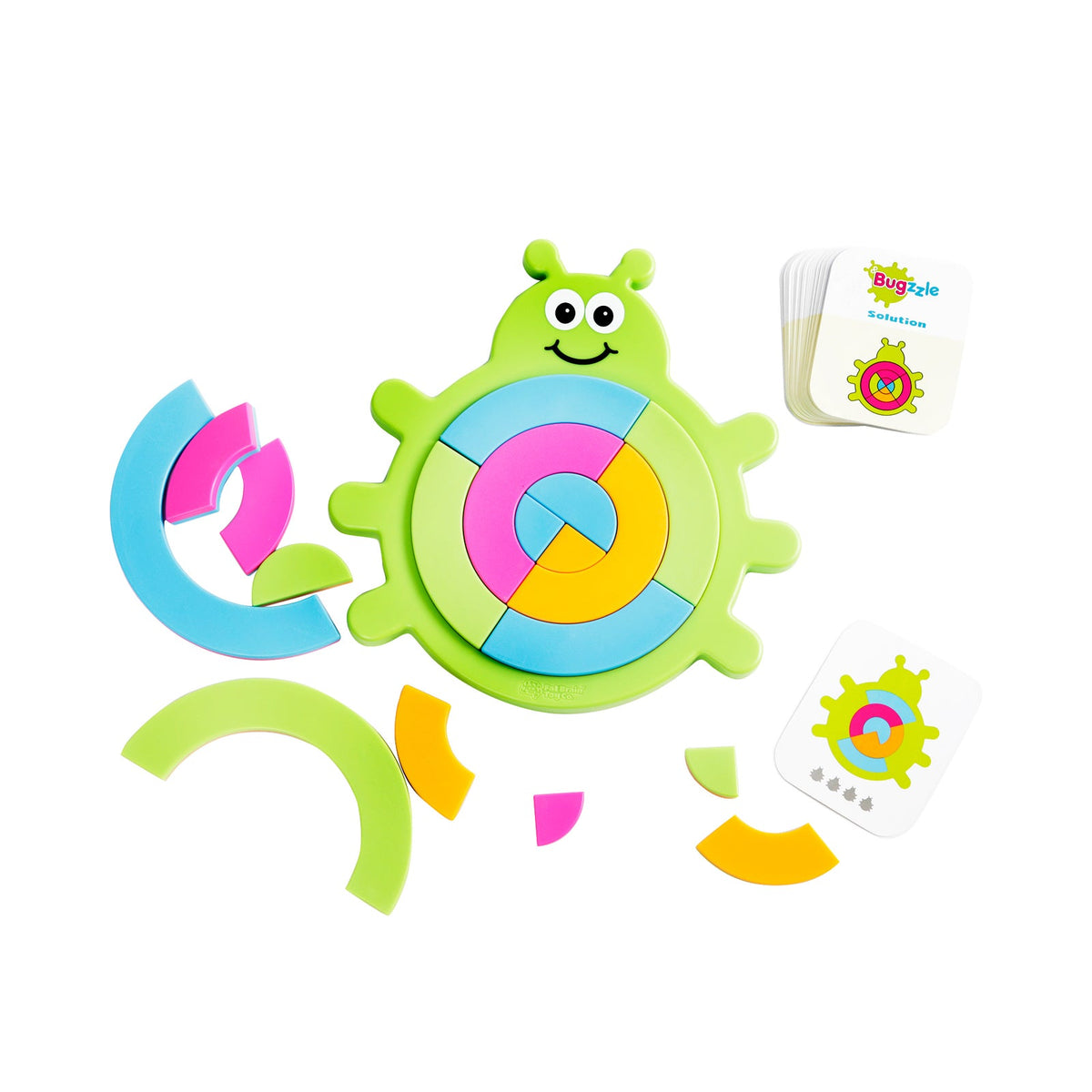 Fat Brain Toy Co. Bugzzle Kids Puzzle Semi-Circular Pieces Tray 40 Challenges