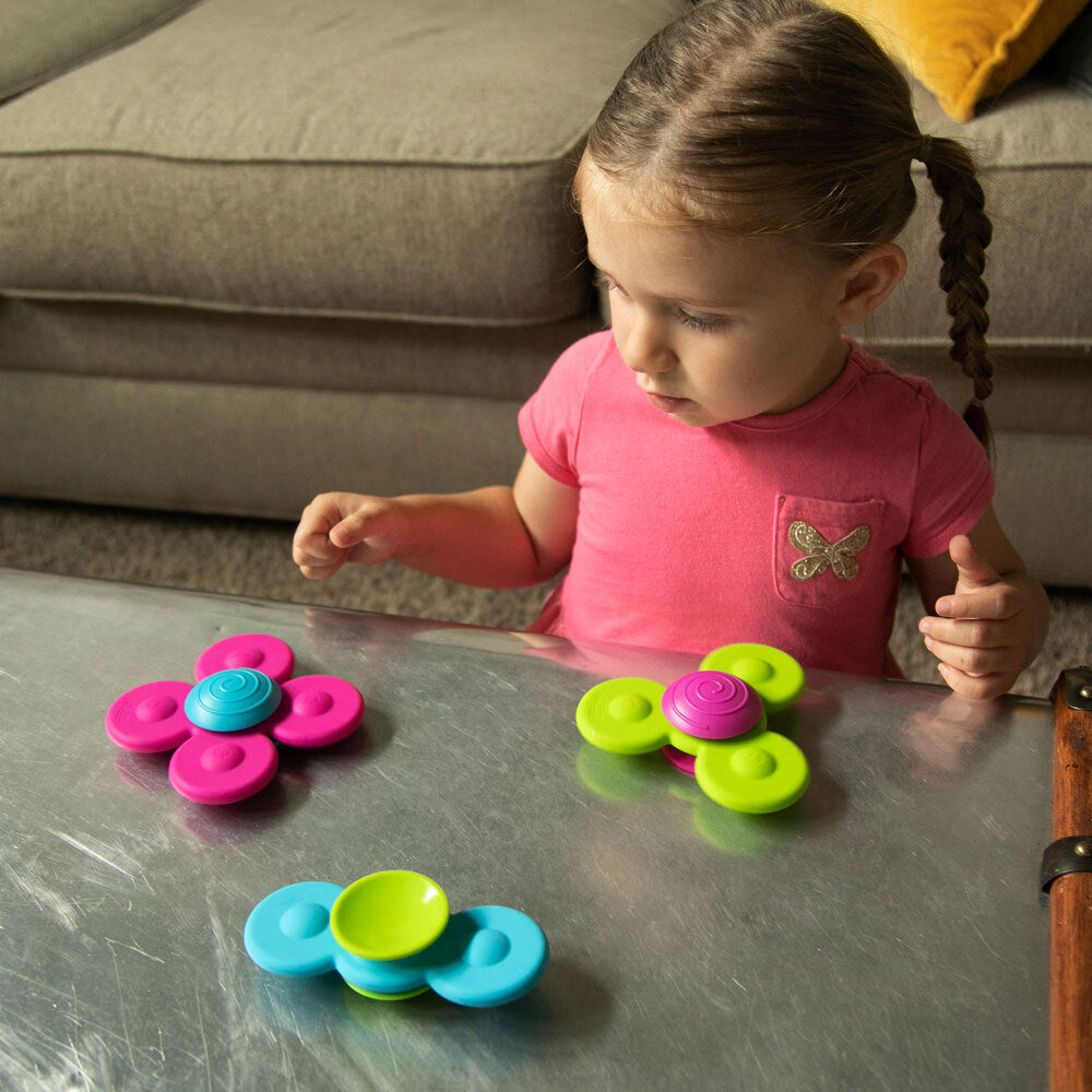 Fat Brain Toy Co. Fat Brain Toys Whirly Squigz Sensory Toy Fidget Silicone Spinner Baby 10m+ (3 Pieces) — image 6
