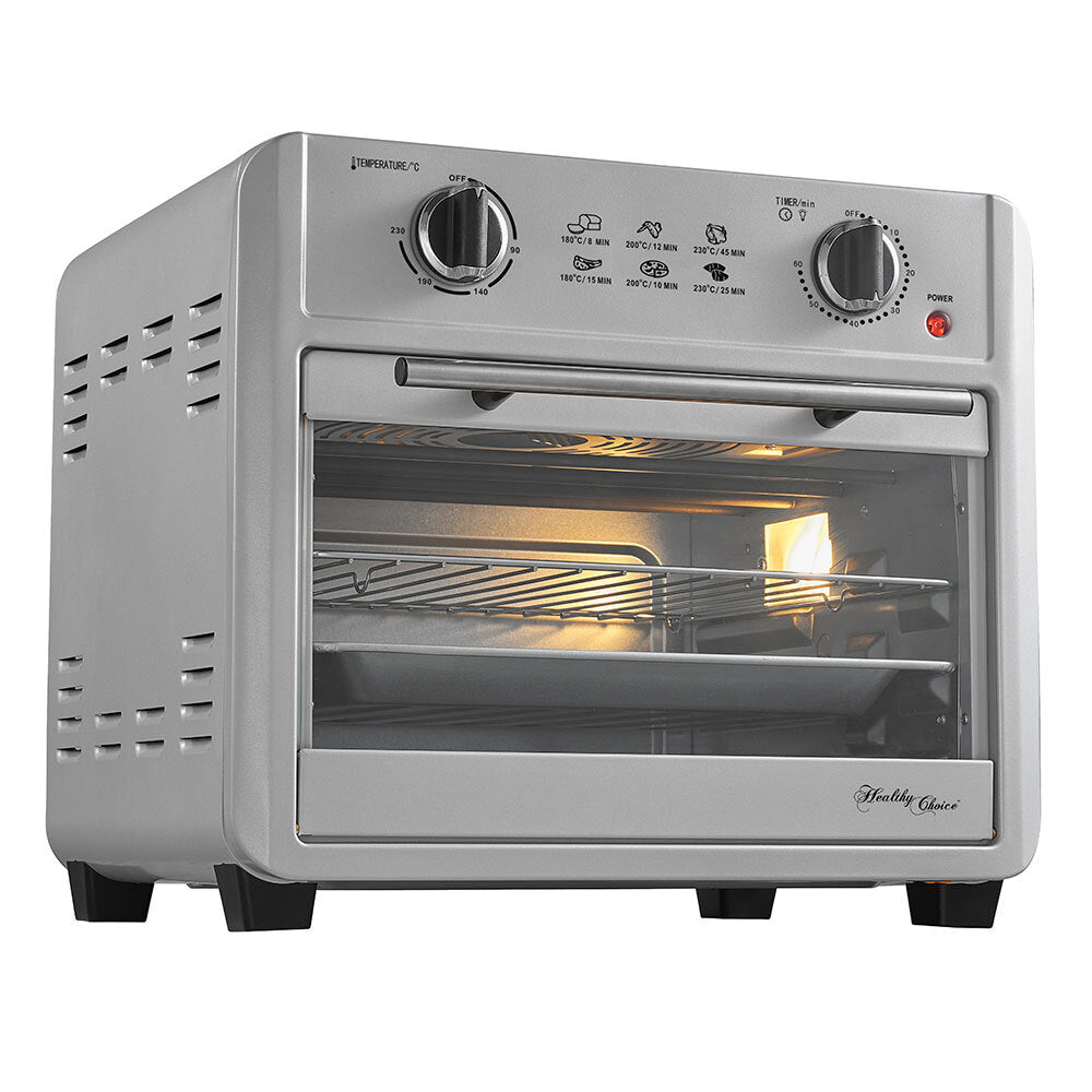 Healthy Choice 23L 1700W Electric Convection Fryer Oven w/ Accessories Silver — image 2