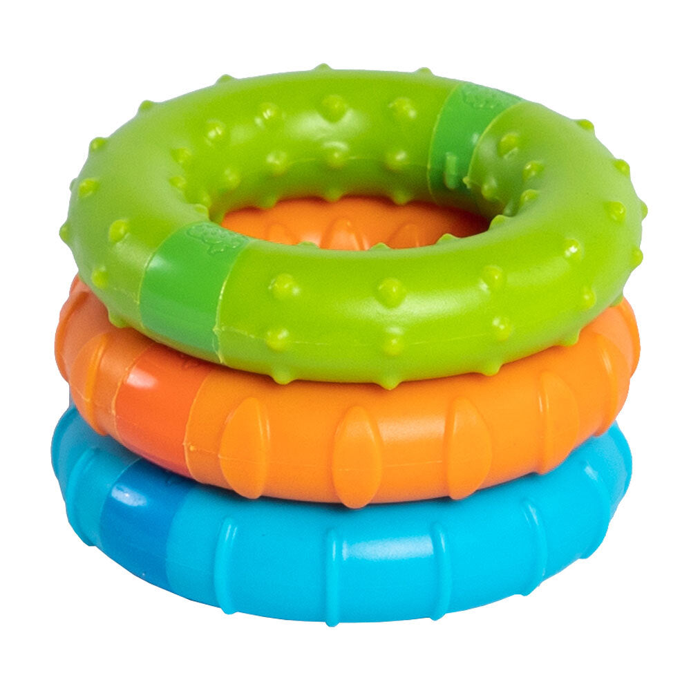 Fat Brain Toy Co. Fat Brain Toys 6cm Silly Rings Toy Sensory Magnetic Ring 12m+ Baby/Toddler (3 Pieces)