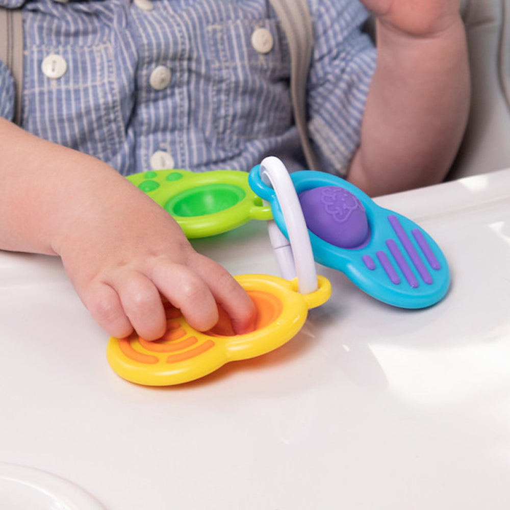 Fat Brain Toy Co. Fat Brain Toy Co Dimpl 10cm Sensory Clutch Toys w/ Large Key Ring Baby 0m+ — image 3