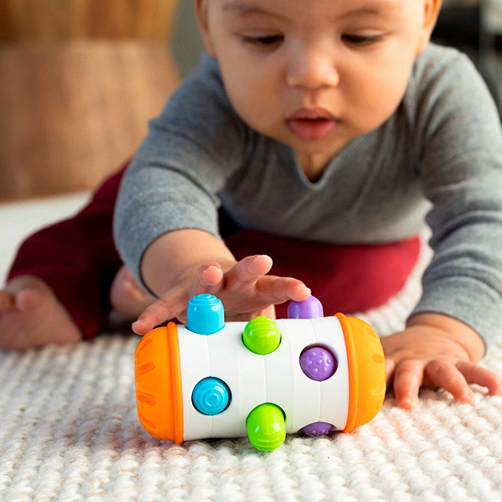 Fat Brain Toy Co. Fat Brain Toys Rolio Colourful Pegs Sensory Roll n' Shake Rattle Toy 6M+ — image 2