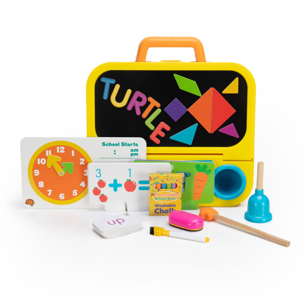 Fat Brain Toy Co. 132pc Pretendables School Desk Educational Set