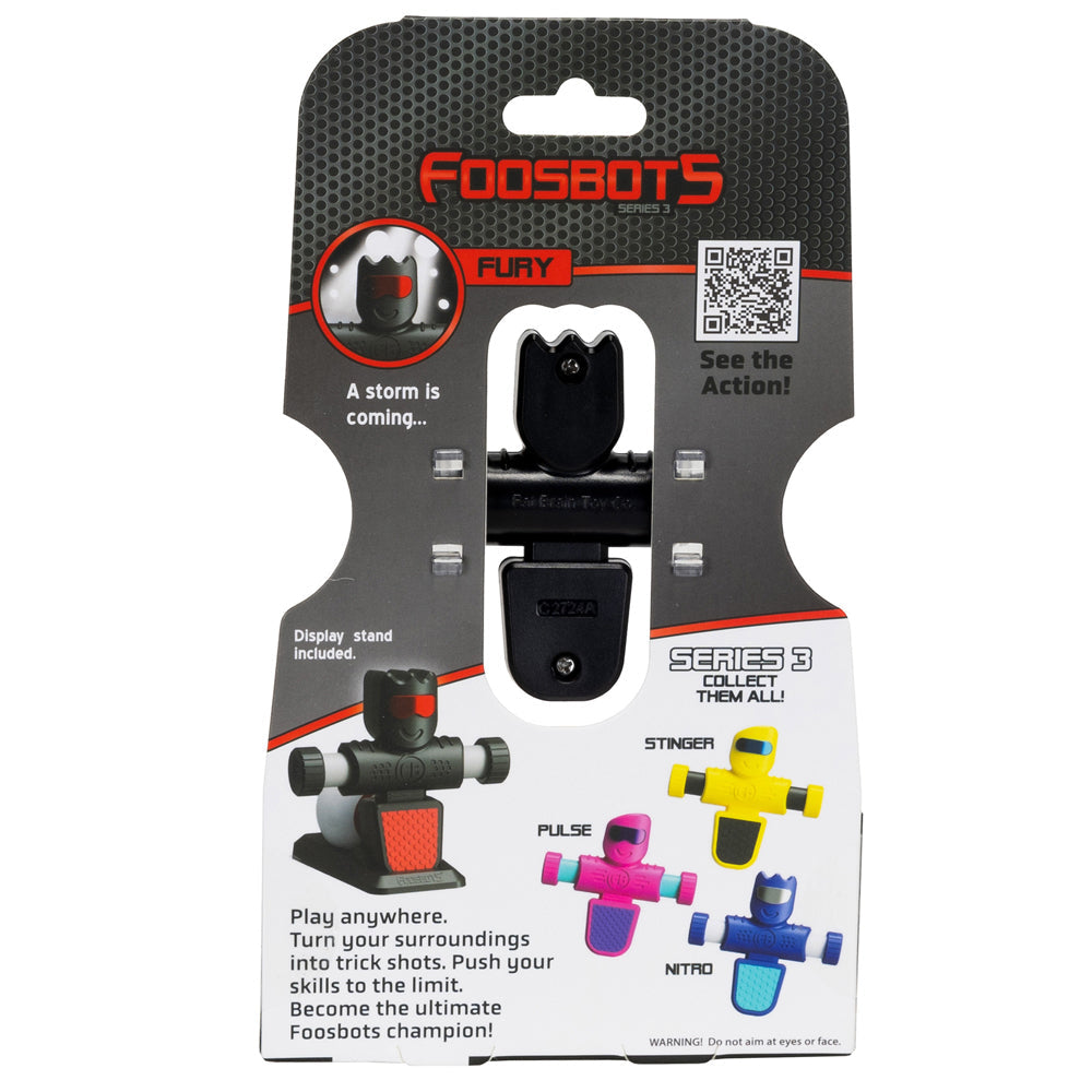 Foosbots Series 3 Fury Black Kids/Children Action Robots Fun Play Toy Set 6+ — image 2