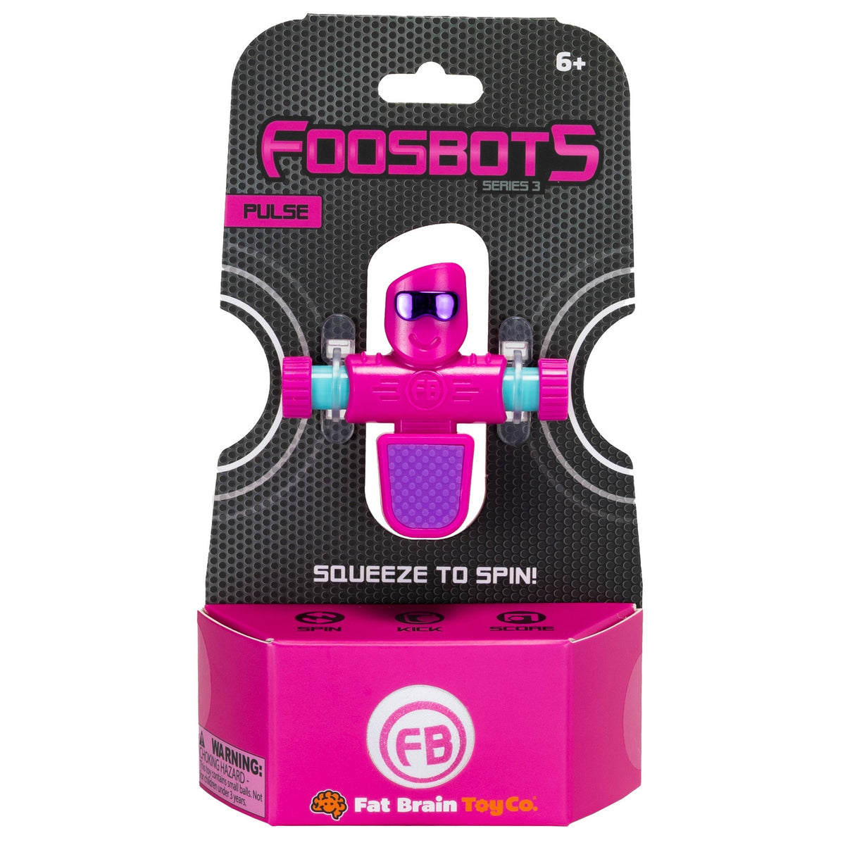 Foosbots Series 3 - Pulse Pink Kids/Children Action Robot Fun Play Toy Set 6+