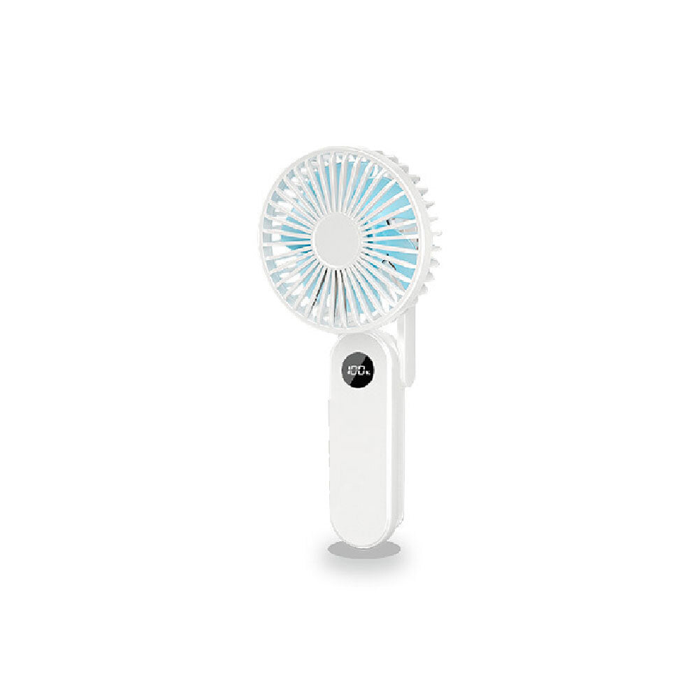 Sansai Portable Digital Display USB Charging Folding 5v Fan 20x9cm White